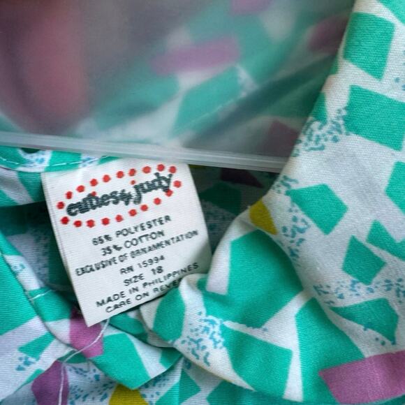 1990s Cuties By Judy Aqua 2 piece set 18M - Picture 4 of 7